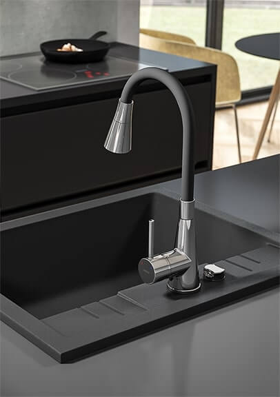 Konyhai munkalap az akkumulátorral